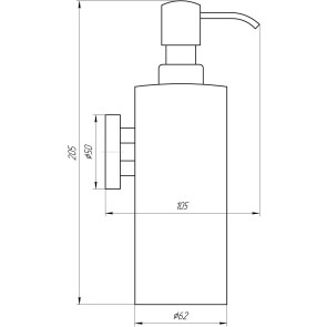 Дозатор рідкого мила Globus Lux SS 8432 SUS304 №3