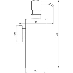 Дозатор рідкого мила Globus Lux SQ 9432 SUS304 №2