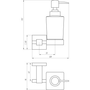 Дозатор рідкого мила Globus Lux SQ 9433 №3