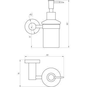 Дозатор рідкого мила Globus Lux SS8433 SUS304 №3