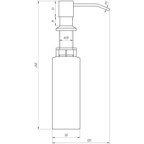 Дозатор рідкого мила вірізний Globus Lux SS8444 SUS304 №2