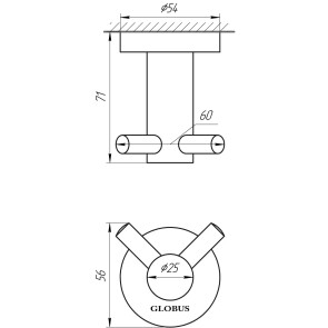 Крючек двойной Globus Lux SS 8415 SUS304 №2