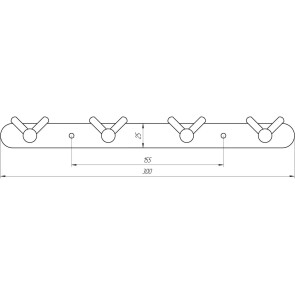 Планка з гачками Globus Lux SS8435-4 SUS304 №3