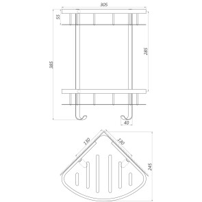 Полка двойная угловая Globus Lux BS8422 №4