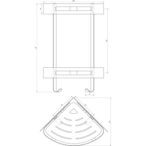 Полка подвійна кутова Globus Lux SQ9422 №3