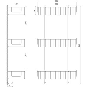 Полиця потрійна Globus Lux SQ9477 №5