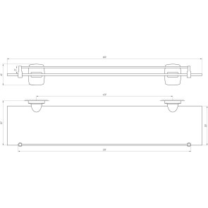 Полиця скляна Perfect Sanitary Appliances RM 1702 №4