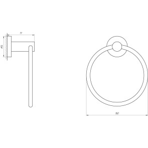 Тримач рушників Globus Lux SS 8407 SUS304 №2