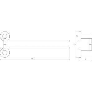 Тримач рушників Globus Lux SS 8431-2 SUS304 №2