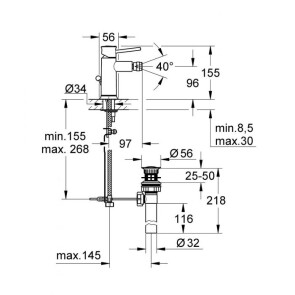 Змішувач для біде Grohe BauClassic 32864000 №2