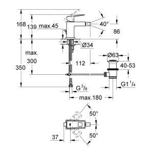 Змішувач для біде Grohe Eurocube 23138000 №4