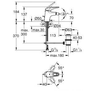 Змішувач для біде Grohe Eurostyle 33565003 №2