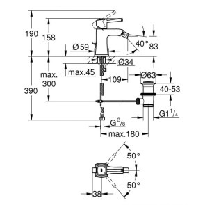 Змішувач для біде Grohe Grandera 23315000 №2