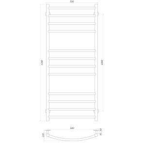 Рушникосушарка UNIO LDE ER 1200-500-12 Драбинка Дуга Еліт електро №6