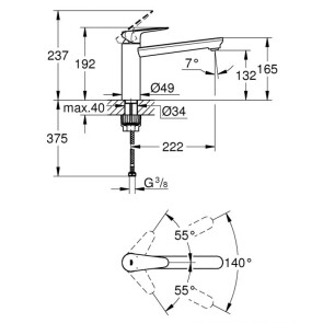 Змішувач для кухні Grohe StartCurve New 31717000 №4