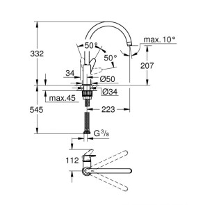 Смеситель для кухни Grohe StartCurve New 31554001 №3