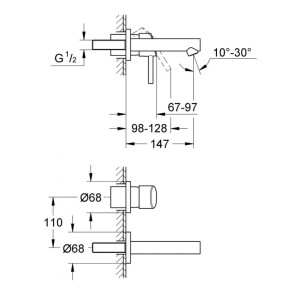 Смеситель для раковины скрытого монтажа Grohe Concetto new 19575001 №2