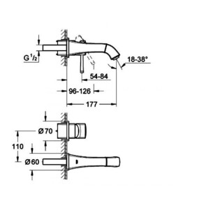 Смеситель для раковины скрытого монтажа Grohe Grandera 19929000 №2