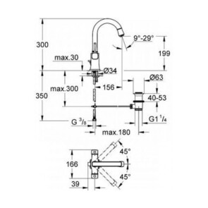 Змішувач для раковини L-розміру Grohe Grandera 21107000 №3