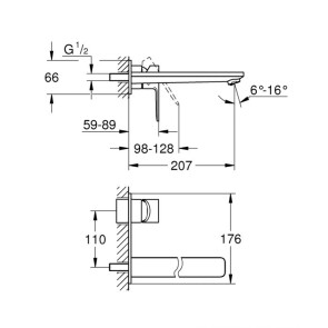 Змішувач для раковини прихованого монтажу Grohe Lineare New 23444001 №2