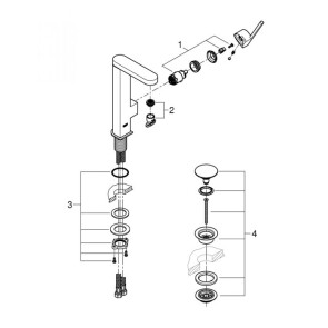 Змішувач для раковини L-розміру Grohe Plus 23873003 №3