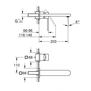 Змішувач для раковини прихованого монтажу Grohe Plus 29306003 №2