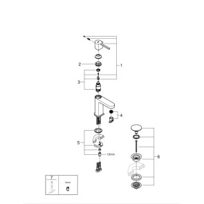 Змішувач для раковини S-розміру Grohe Plus 33163003 №3