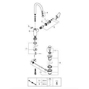 Змішувач для раковини L-розміру Grohe BauEdge New 23760001 №3