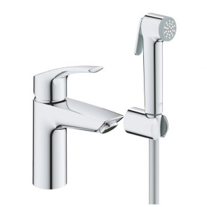 Смеситель для раковины с гигиеническим душем Grohe Eurosmart New 23124003 №1