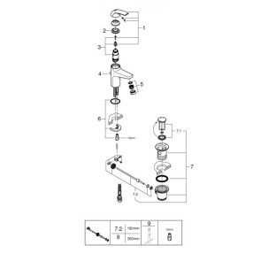 Смеситель для раковины S-размера Grohe StartCurve 2376500 №3