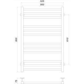 Рушникосушарка UNIO MS W 800-500-12 Модена вода №4