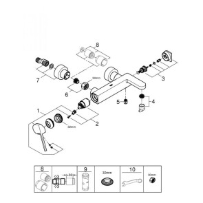 Змішувач для ванни Grohe Plus 33553003 №3