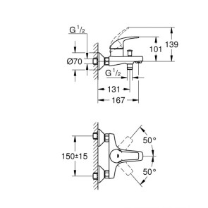 Змішувач для ванни Grohe StartCurve 23768000 №2