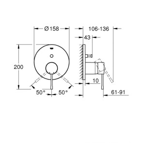 Змішувач на 2 виходи Grohe Essence 24167AL1 №2