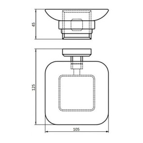 Мильниця одинарна Globus Lux BQ9408 чорна матова SUS304 №5