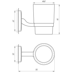 Стакан одинарний Perfect Sanitary Appliances RM 1101 №6