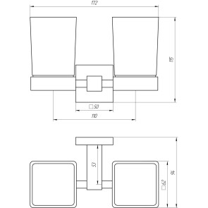 Стакан подвійний Globus Lux SQ 9428 SUS304 №3