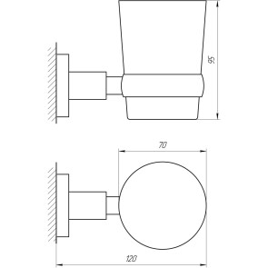 Стакан одинарний Perfect Sanitary Appliances SP 8121 №2