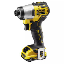 Шурупокрут ударний акумуляторний DeWALT, 12V XR Li-Ion, безщітковий, 163 Нм, 2850 об/хв, 2 акумулятори, зарядний пристрій, валіза