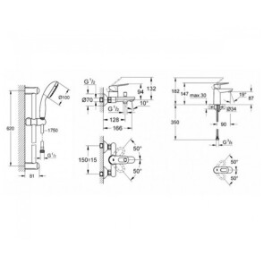 Комплект смесителей для ванной комнаты Grohe BauLoop New UA123214S1 №2