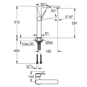 Смеситель на столешницу для раковины XL-размера Grohe Plus 32618003 №2