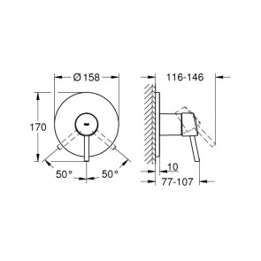 Змішувач прихованого монтажу для 1 споживача Grohe Concetto new 24053001 №2