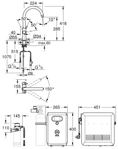 Система фільтрів для питної води зі змішувачем Grohe Blue Pro Connected 31323002 №3