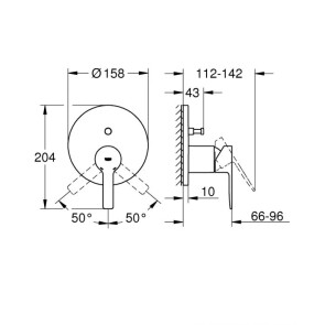 Змішувач прихованого монтажу на 2 споживача Grohe Lineare New 24064001 №3