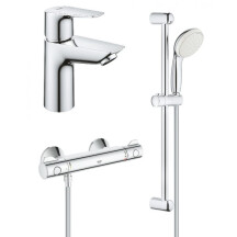 Комплект змішувачів для ванної кімнати з термостатом Grohe BauEdge New UA34105TS0