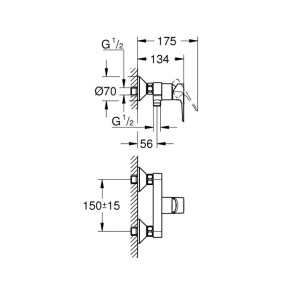 Змішувач для душу Grohe BauLoop New 23634001 №2