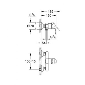 Змішувач для душу Grohe BauEdge 23333000 №2