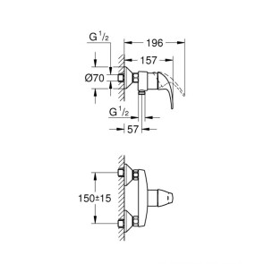 Смеситель для душа Grohe StartCurve 23767000 №2