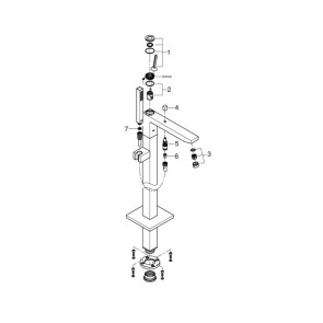 Підлоговий змішувач для ванни Grohe Eurocube Joy 23667001 №3