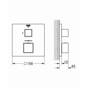 Термостат прихованого монтажу для 1 споживача Grohe Grohtherm Cube 24153000 №3